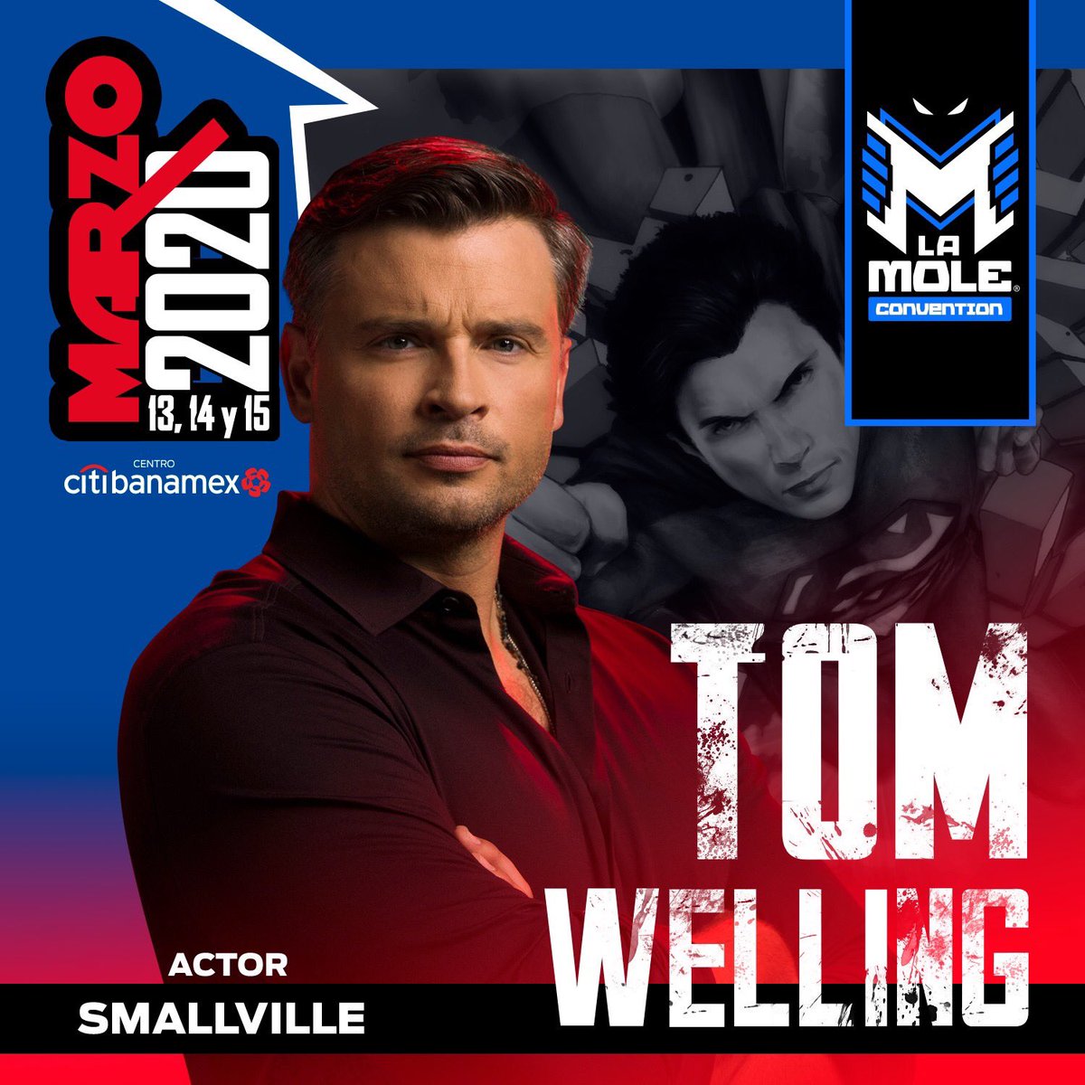 JaguarNogueda's tweet photo. ¡SOMEBODY SAVE MEEEEE!
Jagualácticos, #TomWelling quien fue #ClarkKent en #Smallville estará invitado en la #Mole2020 https://t.co/EUSPZ7wshU