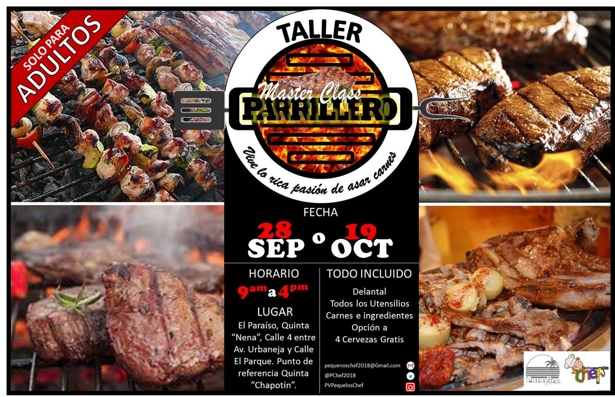 PChef2018's tweet image. Sábado 28/09, AGOTADO. Inscribete para el del sábado 19/10, aún estás a tiempo. Escríbenos al correo pequenoschef2018@gmail.com y te apartamos el cupo @UrbElParaiso @ParaisoActivo @LaVegaParaparos @UrbMontalban @UrbMontalban @chino759 @elparaisoactivo