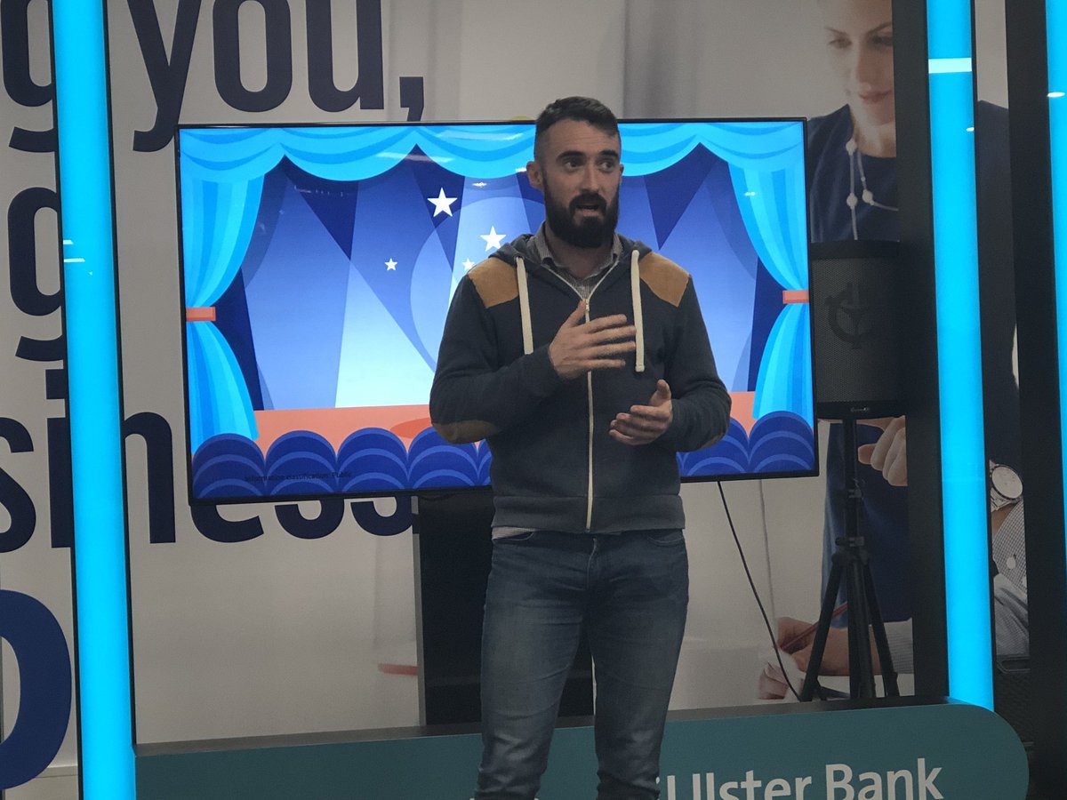AideenDuggan's tweet photo. This was a great event!! Thanks so much! Here’s our @cormacvenney giving his super pitch! 👏🏼 https://t.co/HpNc5PQf0J