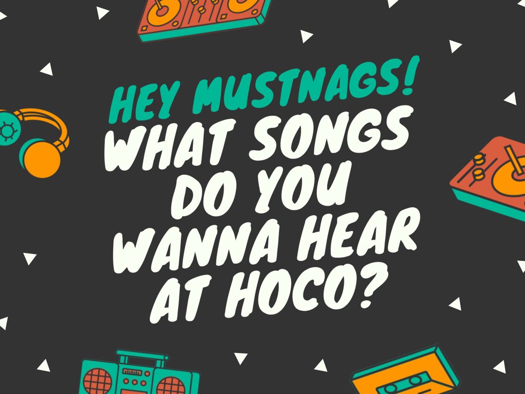 SRmustangs4life's tweet photo. recommend some litty songs for hoco! 🤪 https://t.co/1ORHZDj3ZZ