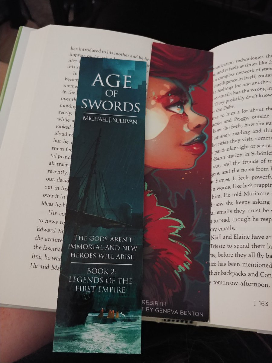 hardbackednooks's tweet image. When you can&apos;t decide between a @author_sullivan bookmark or a @fiyahlitmag bookmark so you use both. #readersolutions