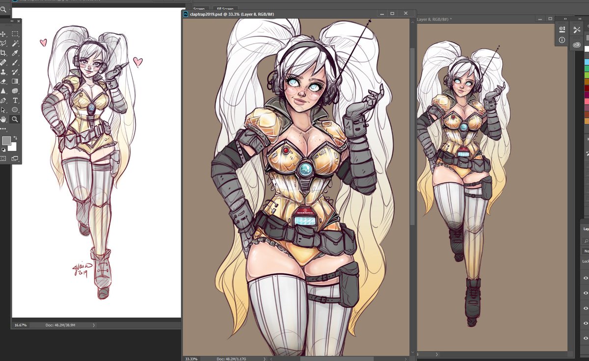 NoFlutter's tweet image. Clap Trap Fem Bot just wants hugs..and probably pizza &amp;lt;3
Work in progress!
#Borderlands
