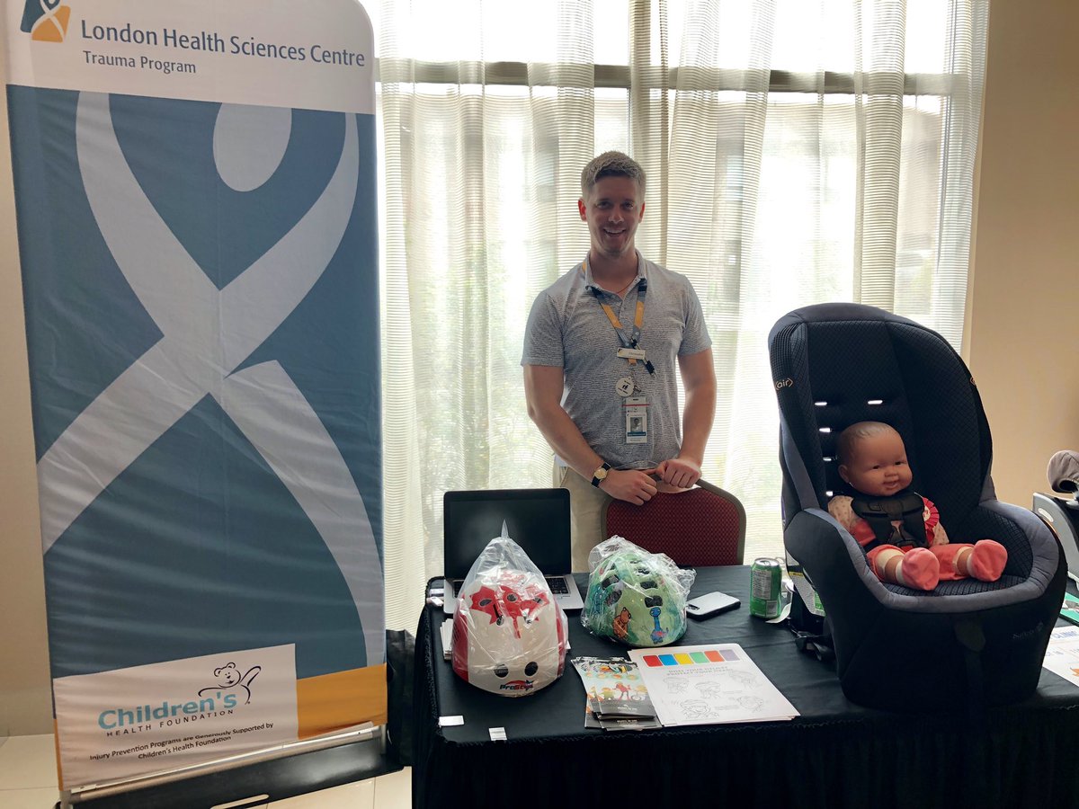 LHSCCanada's tweet image. Our #LHSCTraumaProgram is participating in the Children’s Hospital Paediatric Update Conference discussing proper helmet use and fit to help raise concussion awareness to keep children active and safe! #RowansLawDay