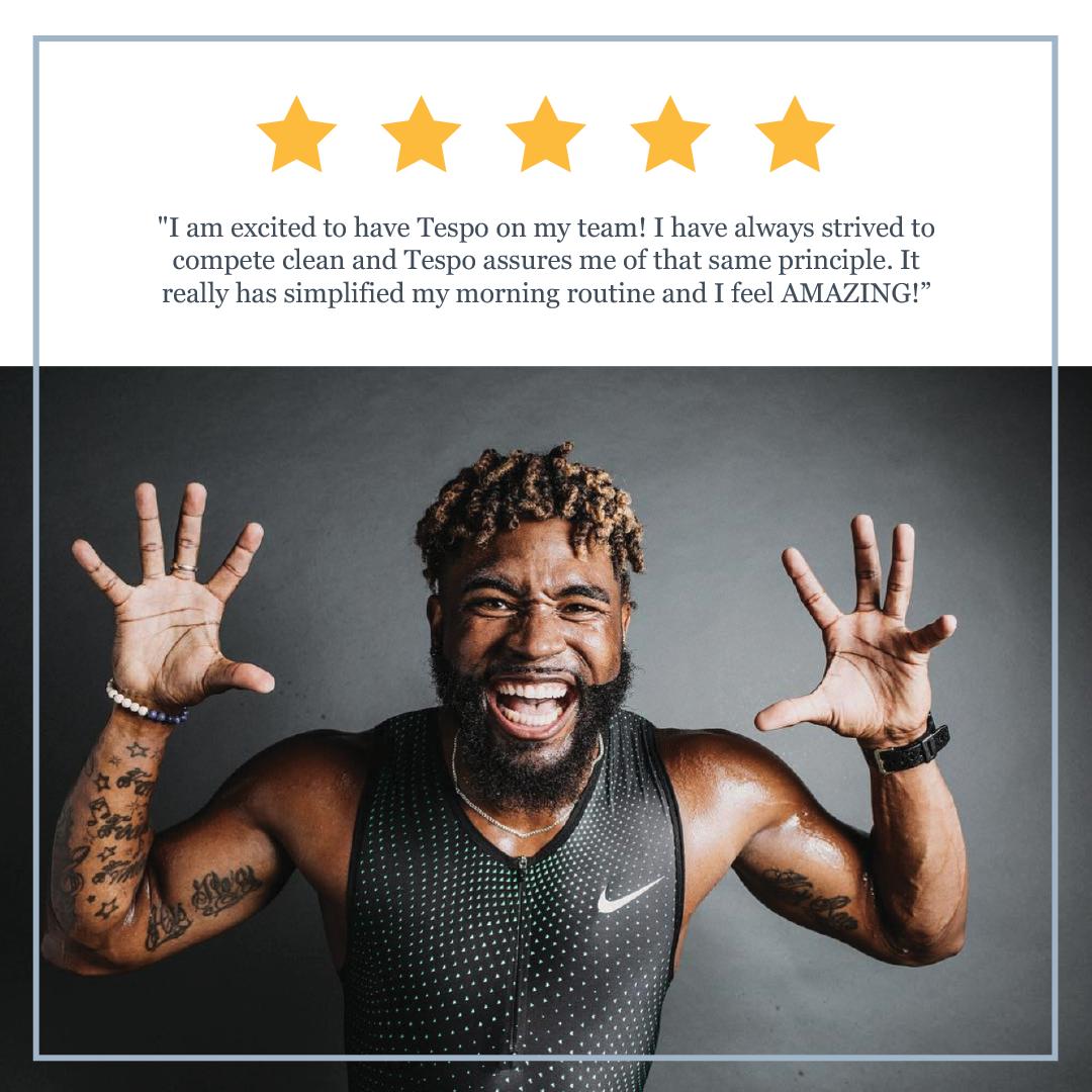 Our silver-medalist pro-athlete partner 
<a href="/ManteoMitchell/">Manteo Mitchell, OLY</a>
 gets all the vitamins he needs both on and off the track loaded in his Tespo #personalized pod. It's the only supplement he's taking as he trains for Tokyo. Check it out here: