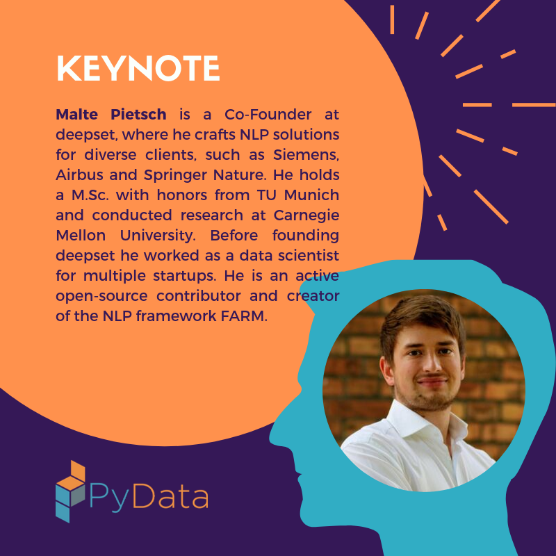 pydatawarsaw's tweet photo. VERY IMPORTANT INFORMATION❗️🖲

Early Birds have been sold out‼️

We are very excited because PyData Conference 2019 will be a wonderful event full of knowledge and inspiration 🧠🤖

We are pleased to introduce our first keynote MALTE PIETSCH ❗️👦 https://t.co/7KAJ5pJafG