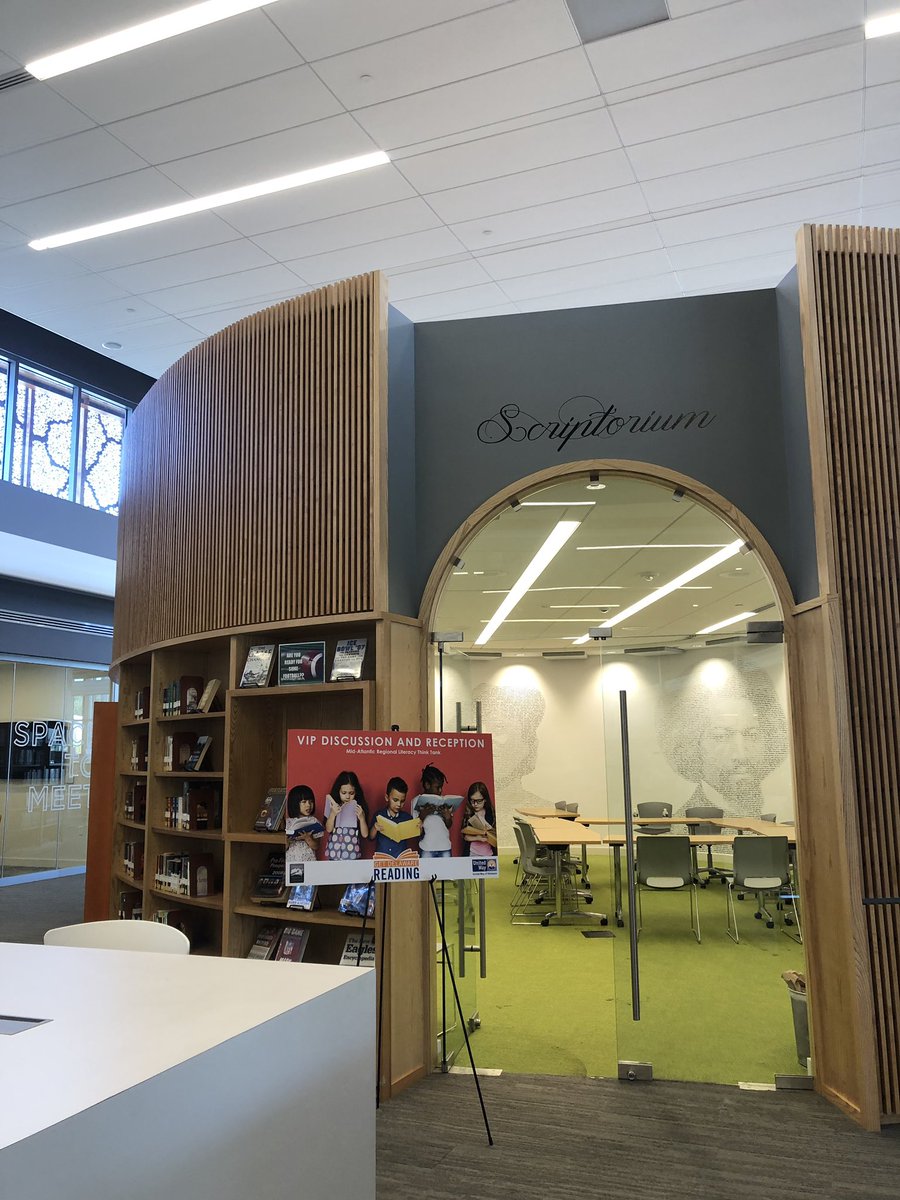 LVReads2025's tweet photo. In awe 🤩 of the gorgeous #route9library, our venue for the day. @DELibraries #lvreads https://t.co/51MkXOnA7N