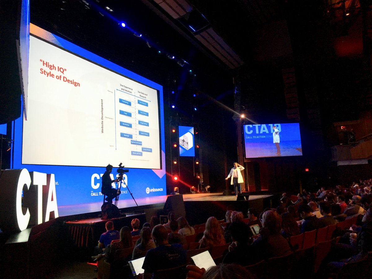 unbounce's tweet photo. 'Experiments will help create a safety net for you ideas'
'Data will help you identify your best bet' 

Utilize data at each step to improve your landing pages
• Eye-tracking 
• Heat maps
• Ask your visitors
• A/B Testing

~ @bmassey #CTAConf https://t.co/nSDCIk5AZ1