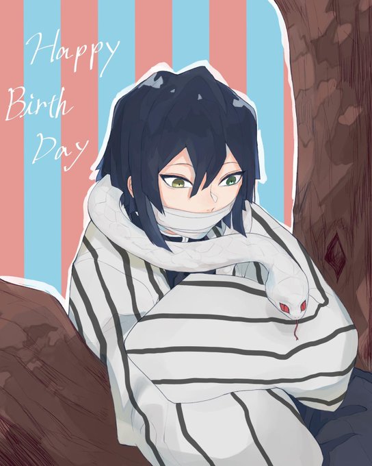 のるさんがTwitterに投稿した伊黒小芭内(鬼滅の刃)のイラスト。