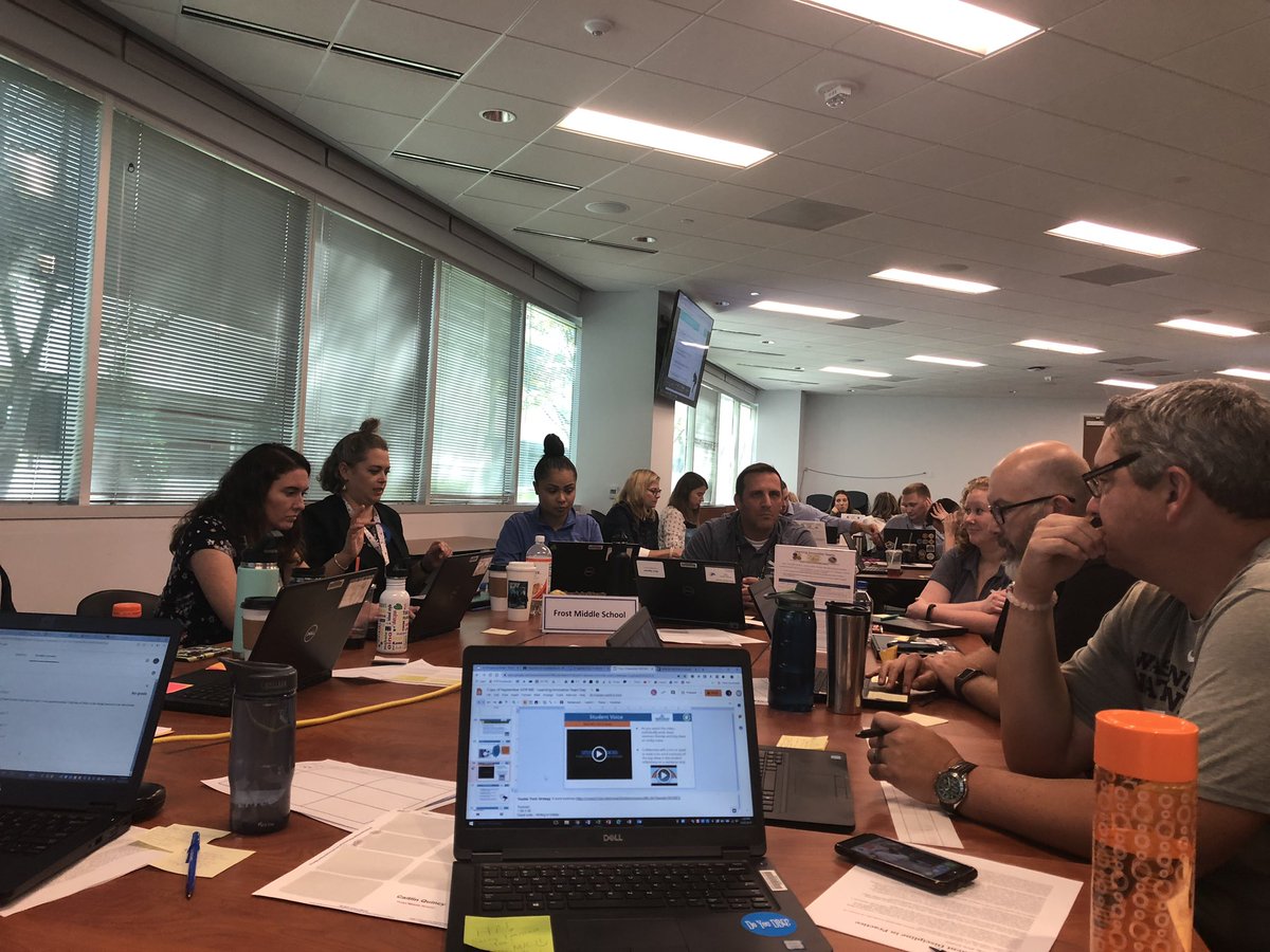 FrostMSVA's tweet photo. Our #litteam collaborating & learning about #literacy & #FCPSon with other middle schools. #onefrost #pd https://t.co/zTSDMlH6Az
