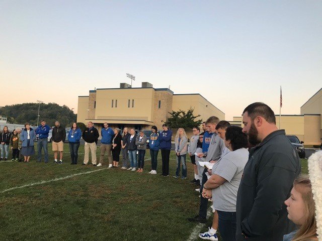 Today was the annual See You at the Pole event @BAHS.  Our FCA sponsored the event.  111 people strong, new record!  #WeareBA #BAProud #BAFCA