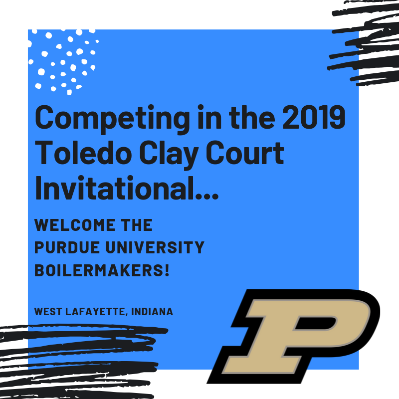 TOLClubTennis's tweet photo. TEAM ANNOUNCEMENT: We are happy to announce Purdue University will be competing in the 2019 Toledo Clay Court Invitational on October 11-13. 

To add your team to the wait list simply visit
https://t.co/RvAbyV1Eqf https://t.co/fsqOzXneXS