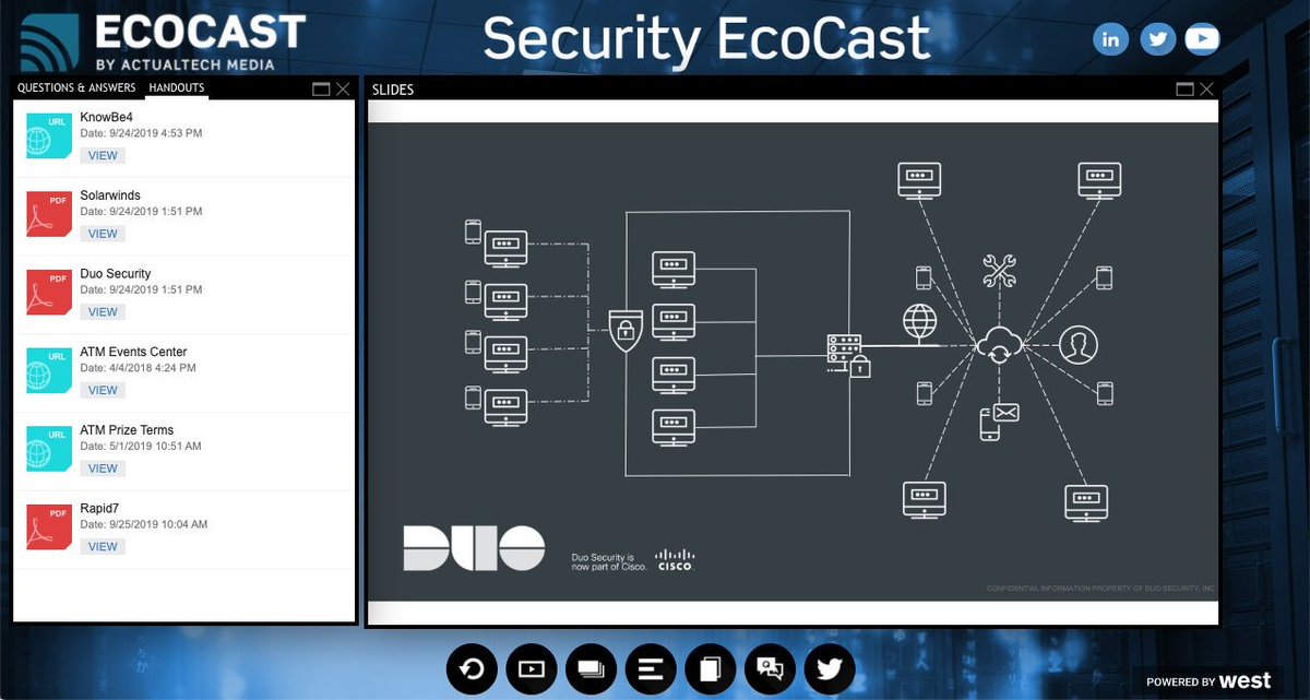 davidmdavis's tweet photo. Really really cool presentation on Zero Trust and MFA now in progress by @duozoe of @DuoSec on the #SecurityEcoCast by @actualtechmedia ! I need to try their free 10 user Duo Beyond edition for myself! https://t.co/LLaRbi9VXW