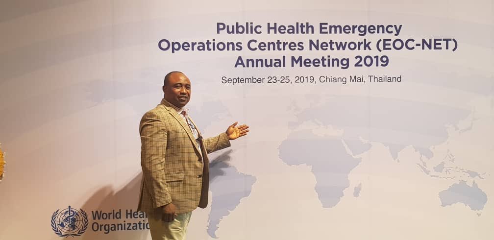 NCDCgov's tweet image. This week, Head of the NCDC Emergency Operations Centre Unit @Dr_Everistus is attending @WHO #EOCNet meeting in Thailand.

Dr. Everistus Aniaku also shared Nigeria’s experience in establishing sub-national EOCs, now completed in 20 states across the country