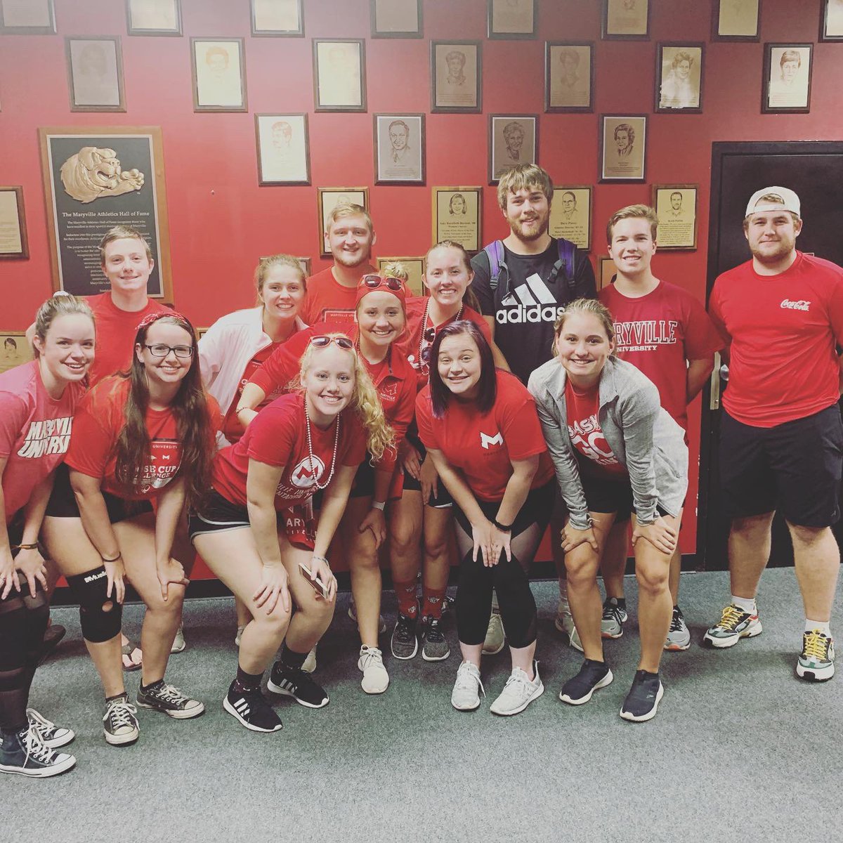 Check out some of our rockstar GB members who lead us to victory last night at the Dodgeball Tournament! We had some awesome competition and we cannot wait for the rest of the week! Saints Spirit, let's hear it!❤️#MaryvilleHomecoming