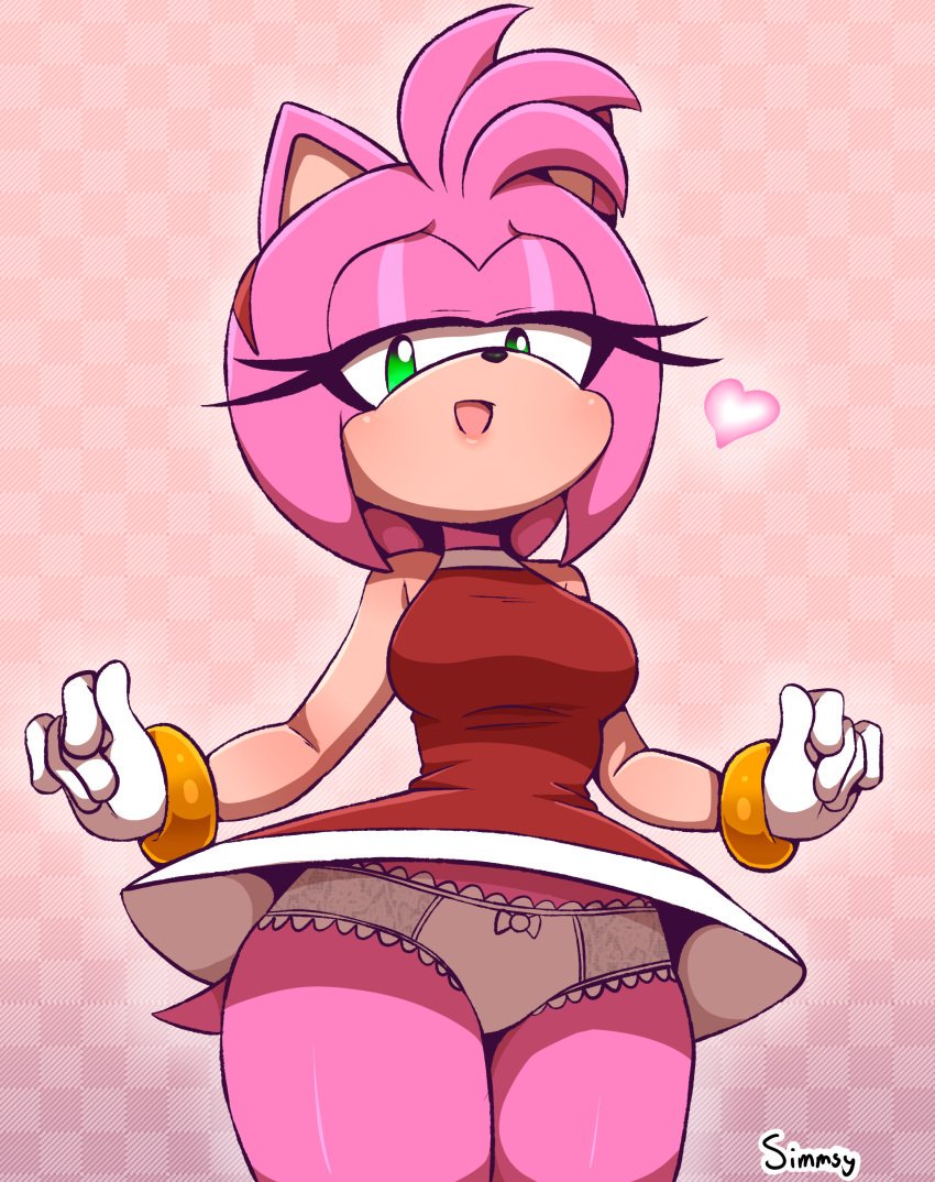 Amy Rose on X: Hihi. ~ ♡ I'm going to put on my best panties just to make  Sonic notice and rip it off. t.coD1HlY3i32I  X