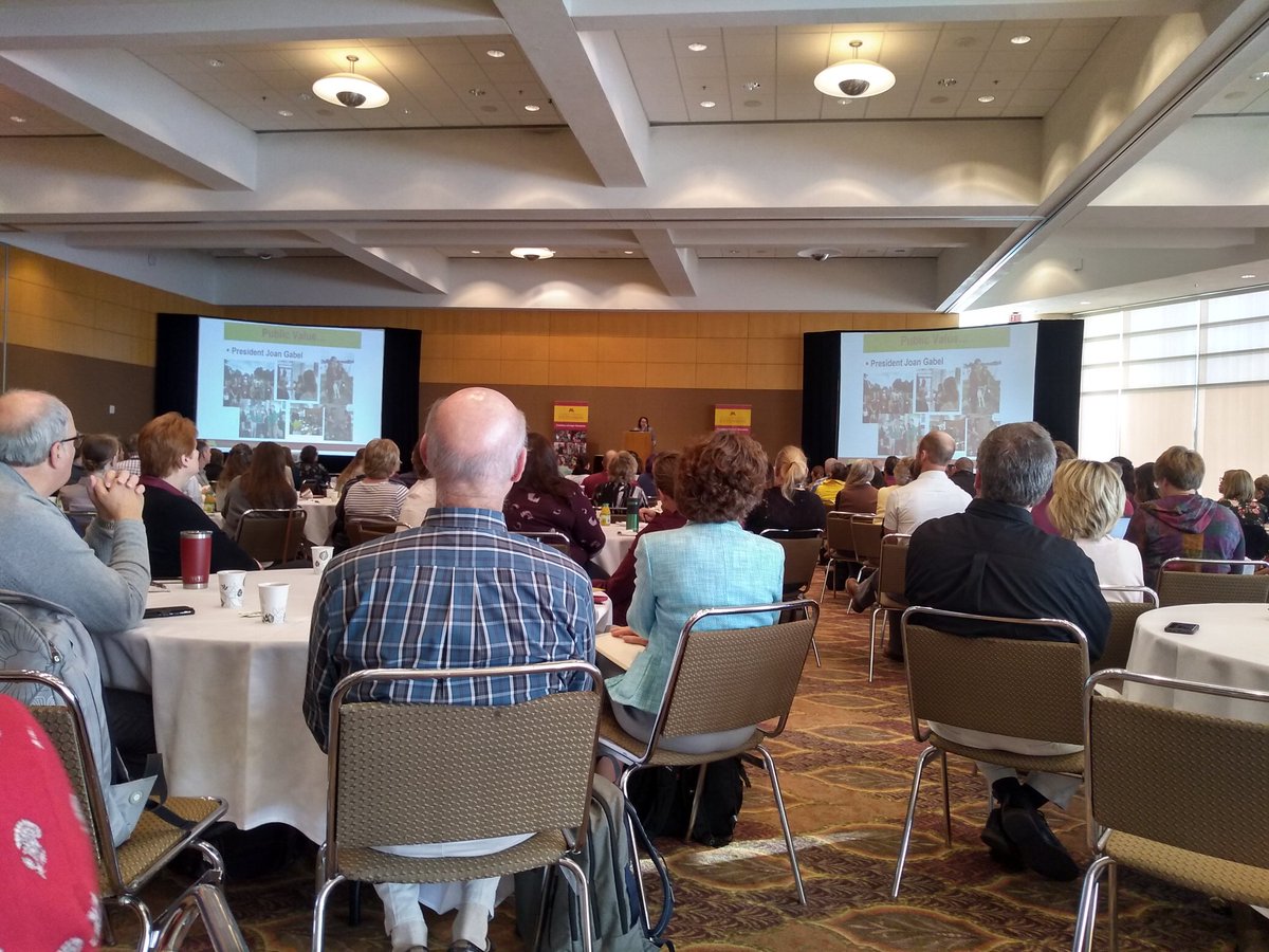 RSDPMN's tweet photo. We are so #UMNproud and inspired to have @UMNews President @JoanGabel at our @UMNExt program conference and supporting our work in communities across the state in so many places and ways! #umnextpc #UMNdriven https://t.co/pjoD7OFSqq