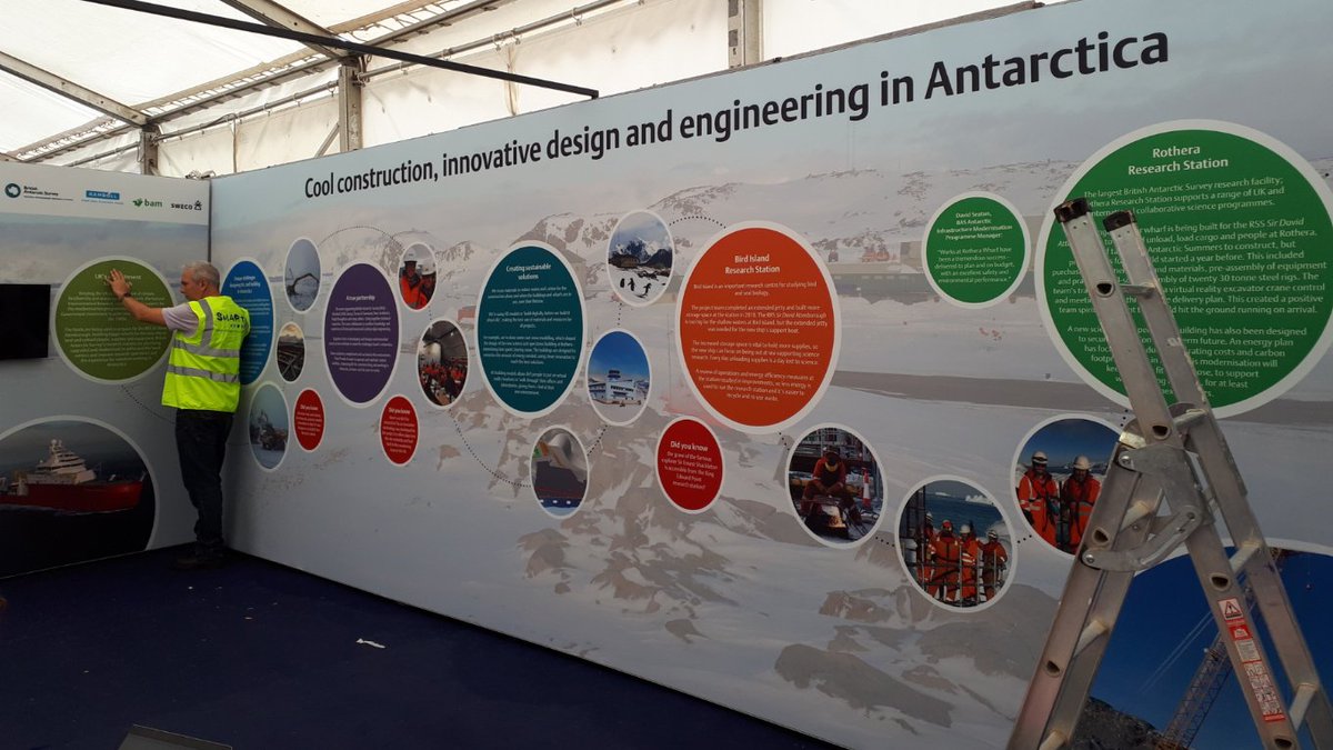 ramboll_uk's tweet photo. Setting up for @Bas_News #newpolarship naming event. Watch it live tom https://t.co/bU53hJWsr1. Tickets for Sat: https://t.co/eGkusL1O7K. Visit our stand to learn how we’re #CreatingASustainableFuture https://t.co/vLDXpJVLK1
