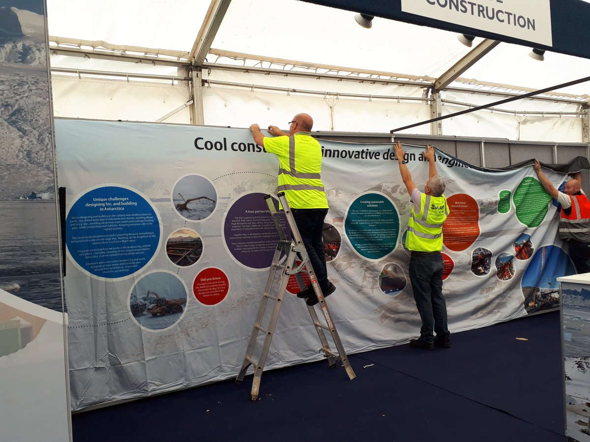 ramboll_uk's tweet photo. Setting up for @Bas_News #newpolarship naming event. Watch it live tom https://t.co/bU53hJWsr1. Tickets for Sat: https://t.co/eGkusL1O7K. Visit our stand to learn how we’re #CreatingASustainableFuture https://t.co/vLDXpJVLK1