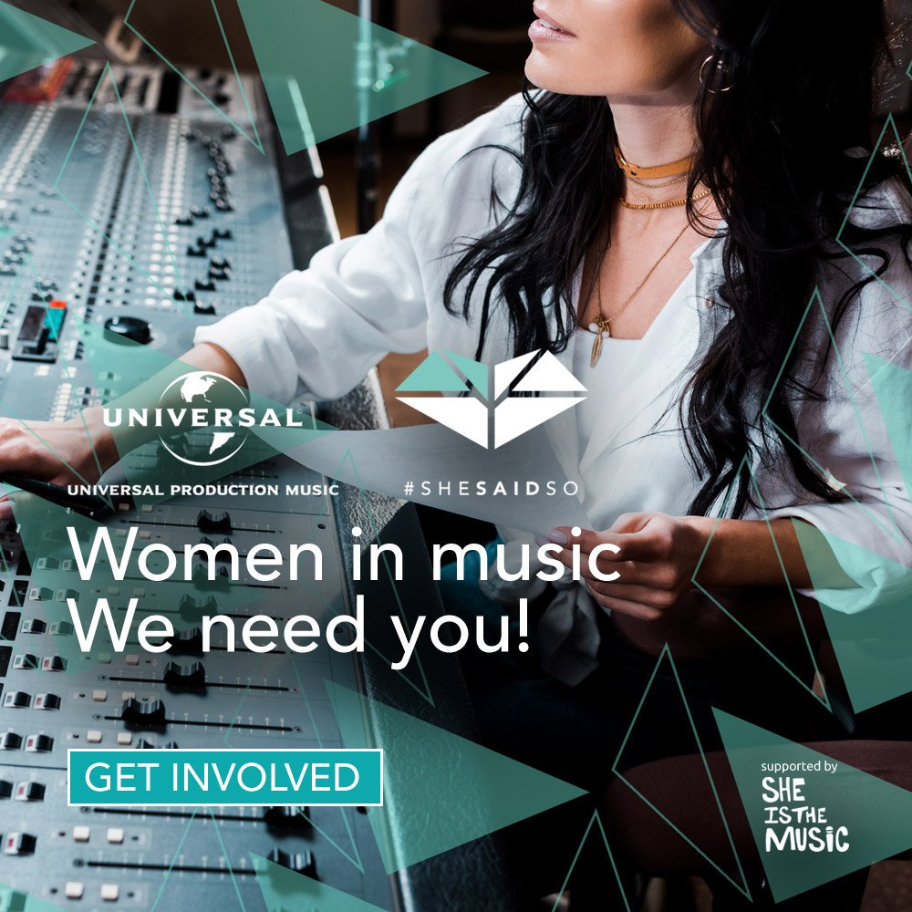 We’re partnering with <a href="/UniversalPM_UK/">Universal Production Music UK</a> in their quest to find female-identifying Composers and Artists to feature in an upcoming library music album entirely made by womxn, 100% Her. Click below to read more bit.ly/100Her #shesaidso #100Her