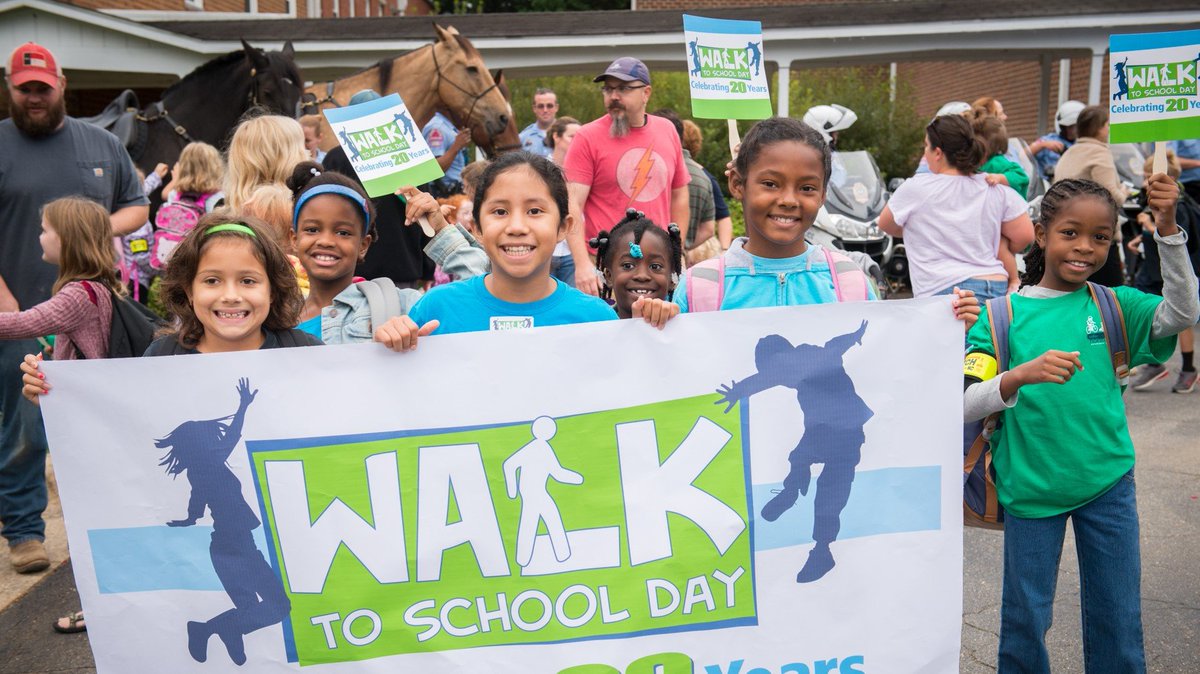 7 days until National #WalktoSchoolDay &amp; we could not be more excited to stride right into Walk to School Month. Have you registered your event? If you haven't yet, don't worry. There's still time. We will keep the reg portal open through the end of Oct. walkbiketoschool.org/registration