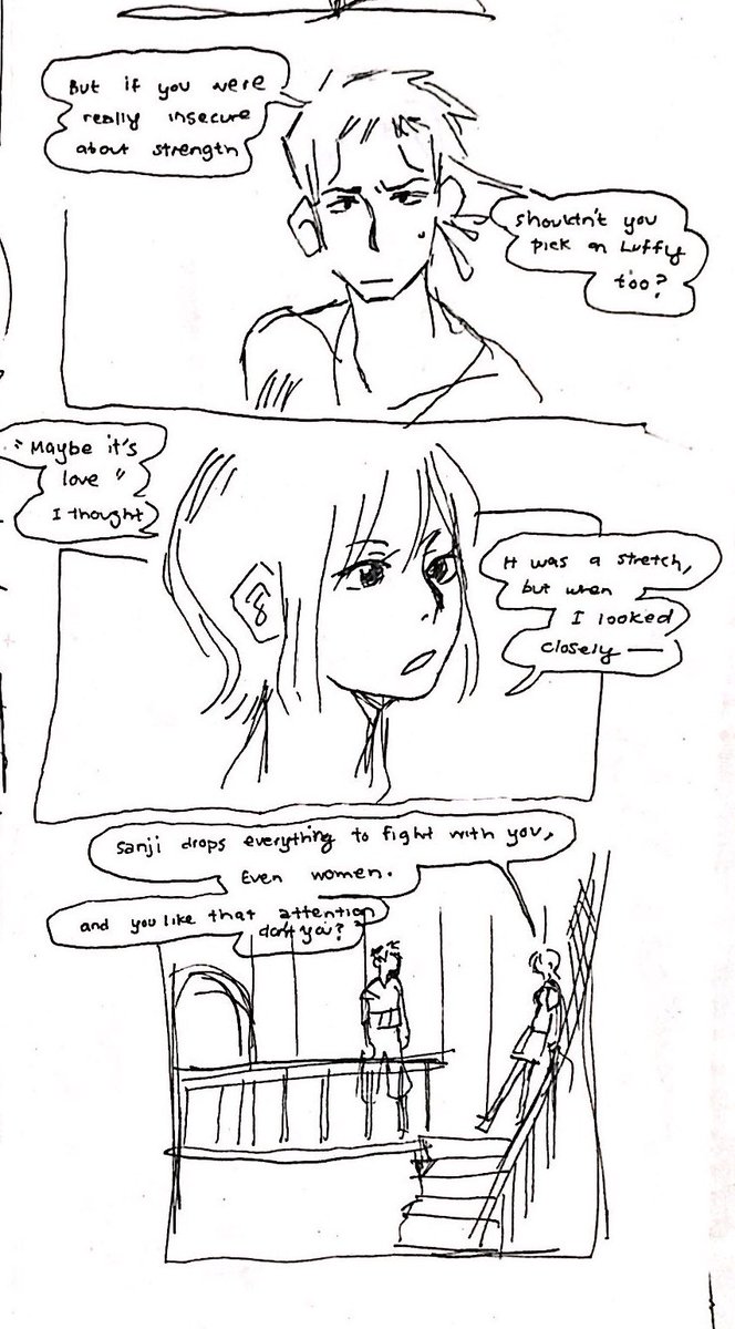 Super self-indulgent #zosan comic i made at 4am after reading doujins back to back (1/2) 