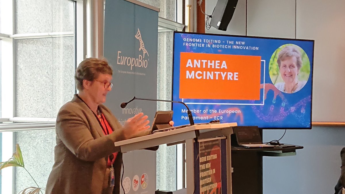 AnaGranadosChap's tweet image. GMO directive is simply not fitting the purpose for other technologies like #GenomeEditing says @anthea_mcintyre #biotechweek #animalbreeding #GenomeEditing @EFFAB we need better and smart regulation