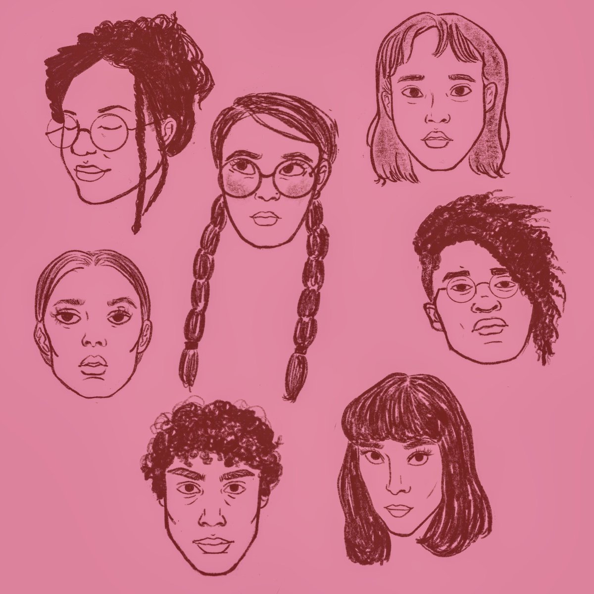 ashramenart's tweet photo. Drew some portraits loosely based off of @frannerd’s recent YT video on drawing portraits .. mostly just followed her technique
#artchallenge #franfacechallenge #frannerd #drawingportraits #drawingfaces #mauve https://t.co/mch5zIM6EW