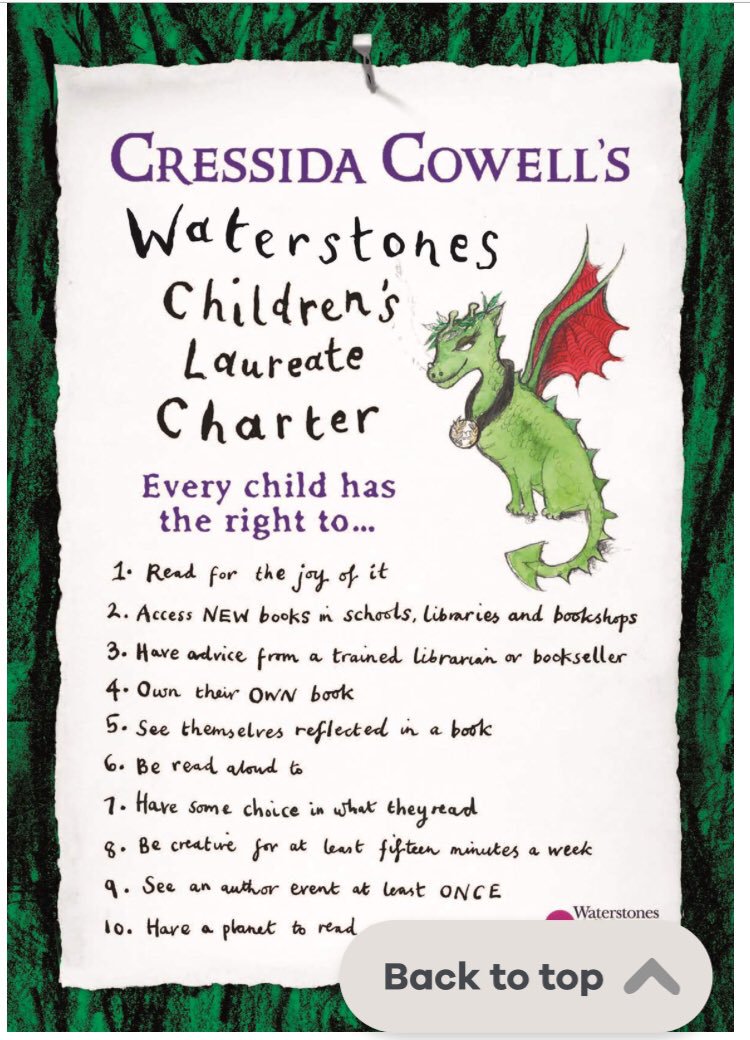 Schools join us @YeovilLitFest on Monday 4th Nov to celebrate reading with the fab @emmac2603 @Konnie_Huq @clarebalding and @DavidSolomons2 Let's try and tick off as many of the @CressidaCowell charter as possible in one day. yeovilliteraryfestival.co.uk/whats-on/ #LoveBooks