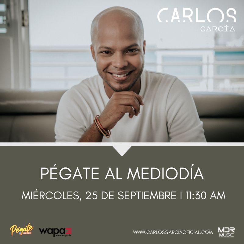 ¡Estamos encendidos! Hoy estaré en @PegateMedioDia por @WapaTV a las 11:30am

#salsa #pegatealmediodia #carlosgarcia #salsadehoy #musicatropical #wapa #mdrmusic #mdrfamily