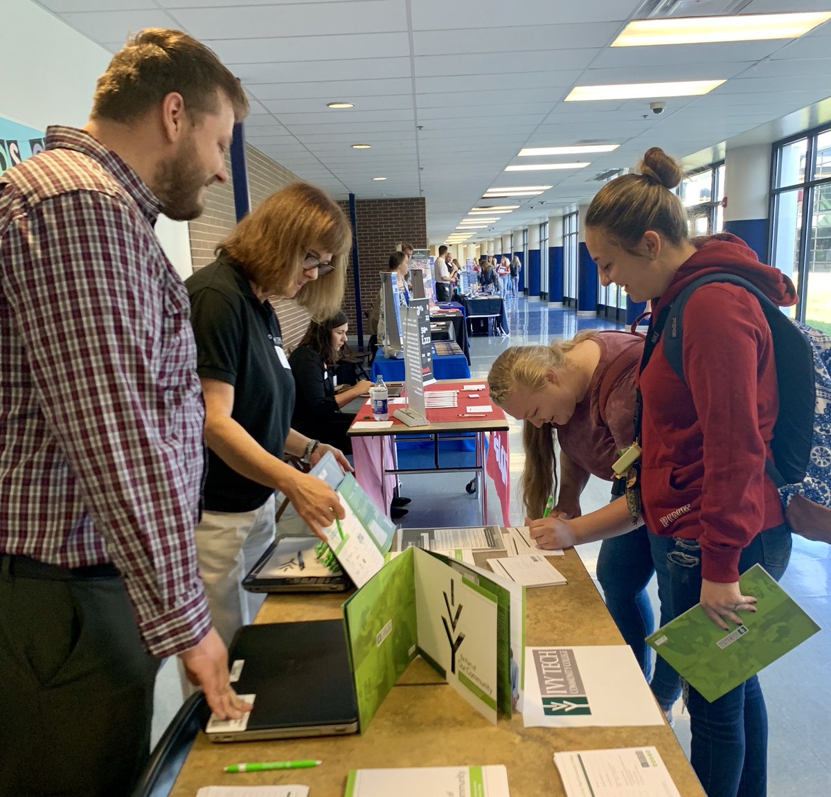 Ivy Tech at MHS meeting with next year’s college freshmen!