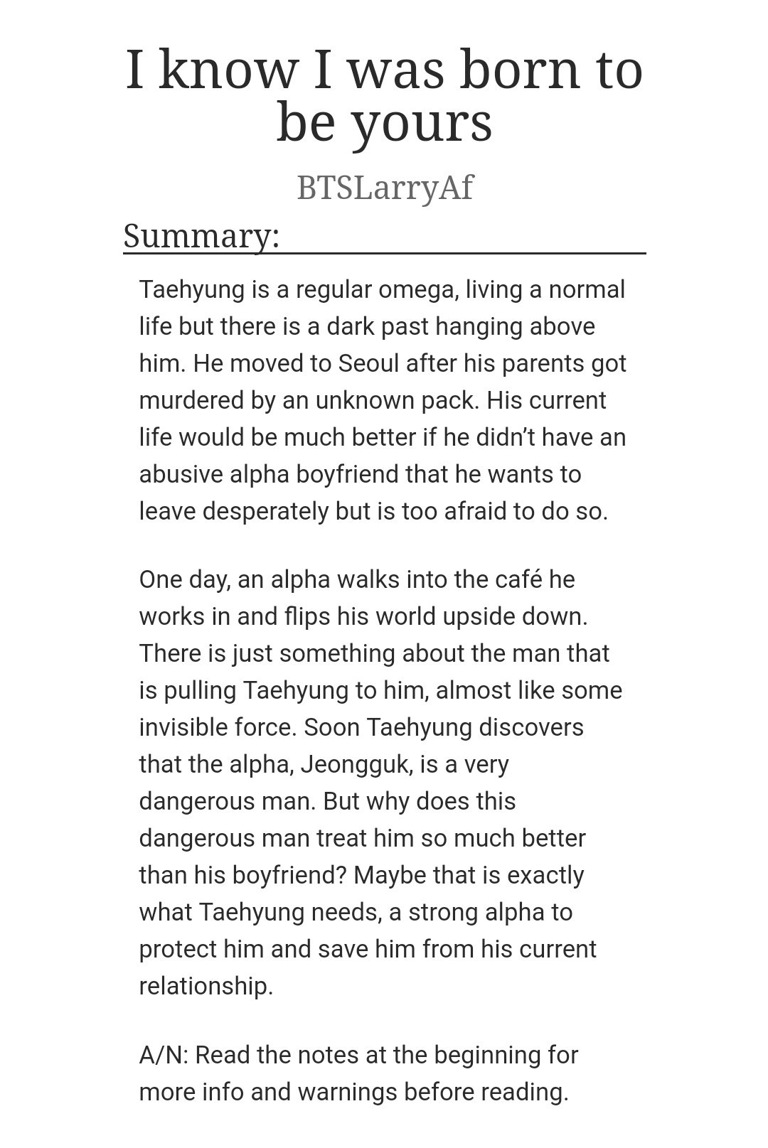 Complete Taekook AU and Ao3 Fic Rec Thread 🖤 on Twitter "Taekook