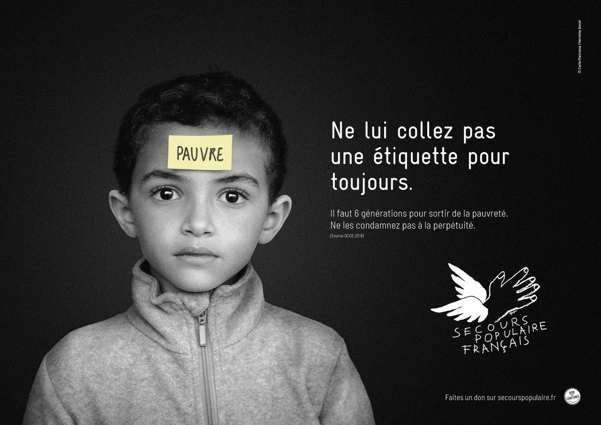 SecoursPop's tweet photo. Des #affiches pour alerter sur la #pauvreté des enfants : https://t.co/P5I8lpXvZ4 #CreativeAwards https://t.co/Zak25lLIKh