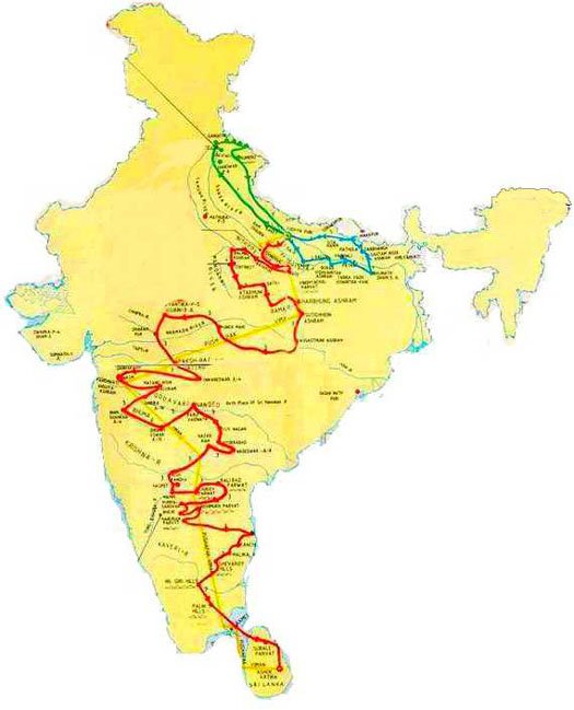 रामायण में उल्लेखित और अनेक अनुसंधानकर्ताओं के अनुसार जब भगवान राम को वनवास हुआ तब उन्होंने अपनी यात्रा अयोध्या से प्रारंभ करते हुए रामेश्वरम और उसके बाद श्रीलंका में समाप्त की थी। इस दौरान उनके साथ जहां भी जो घटा उनमें से 200 से अधिक घटना स्थलों की पहचान की गई है।