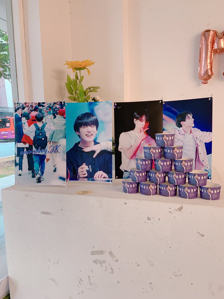 jalsaengjin's tweet photo. came down to @amoonboyJK @ +82 cafe. luv the foamboards &amp; the cupsleeve design!! “our moonboy, happy birthday” 🌑👦🐰 #amoonboyJK https://t.co/vmykUX8lpU