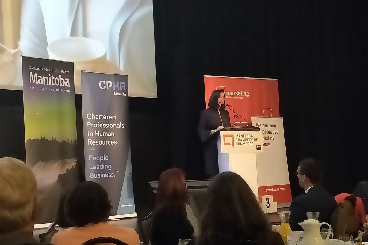 6pmarketing's tweet photo. Thank you to Jay Grewal from @mbhydro to inform @mbchambersofcom and audience of 200+ business leaders on the key drivers affecting the future of Hydro. Very informative.  #mbhydroforward #6ptech #6pcommunity https://t.co/QqnCfbOCDb