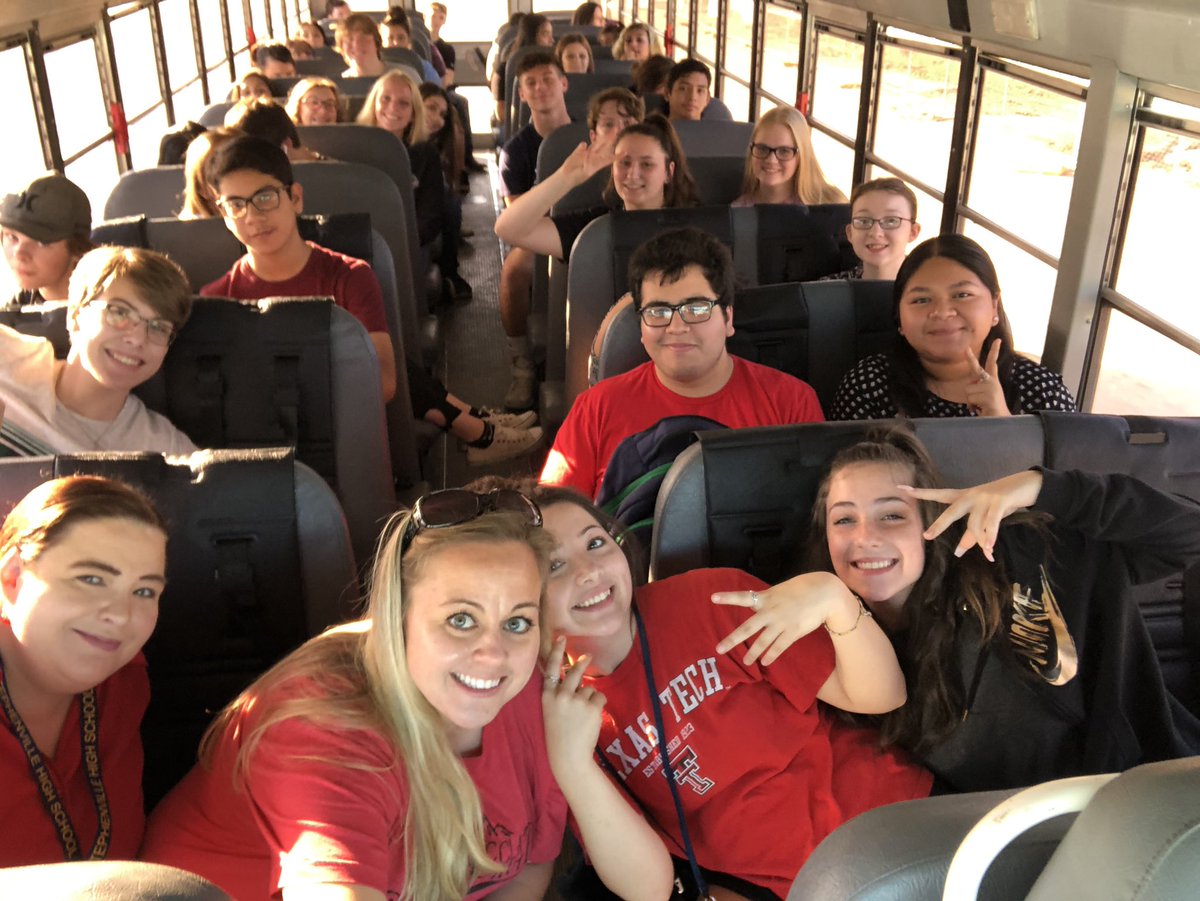 iveywe's tweet photo. On our way to FCCLA conference in Glen Rose! #svillebeesjackets #membershipmadness #txfccla #joinfccla #familyandconsumersciences #culinaryarts #childdevelopment #cteteacher #stephenvilletx #teachersontwitter https://t.co/0YcMVHduM6