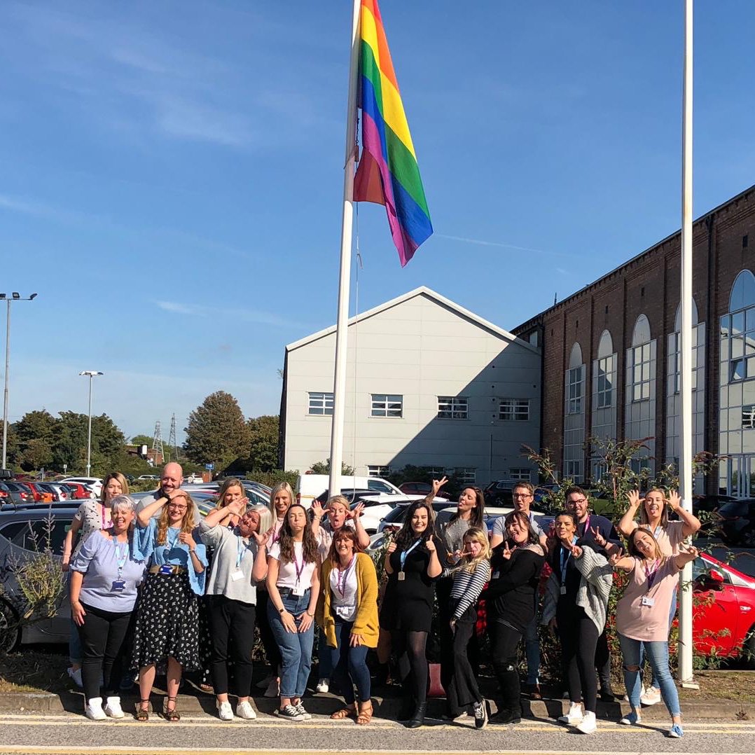 Our Lincoln team have raised the rainbow flag at our offices in the city. It's National Inclusion Week and we're really excited to be sponsoring the Lincoln Pride event this weekend. We're proud of all our staff, no matter who they are! 🏳️‍🌈👬👫👭#NationalInclusionWeek #NIW19