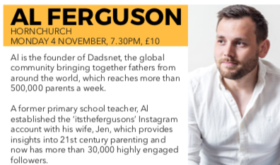 Join Al Ferguson of <a href="/itsthefergusons/">it's the FERGUSONs</a> and <a href="/thedadsnet/">Dadsnet</a> at the #HaveringLiteraryFestival this November! 

eventbrite.co.uk/e/al-ferguson-…