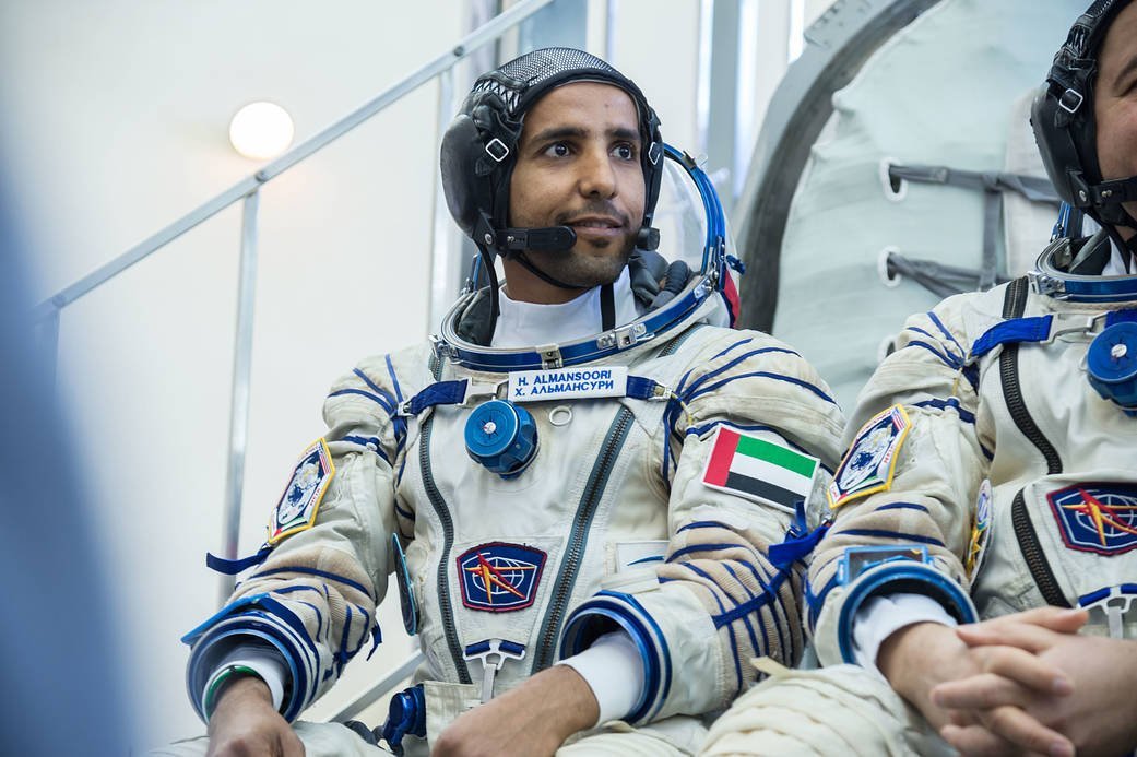 khaleejtimes's tweet photo. UAE astronaut Hazzaa AlMansoori officially becomes the first Emirati in space as the Soyuz MS-15 spacecraft carrying him and his crew has gone into orbit.

LIVE UPDATES: https://t.co/uL98P4ngel

#UAEinSpace #HazzaaAlMansoori #UAE_Astronauts #GoodLuckHazzaa https://t.co/2l3smekxUh