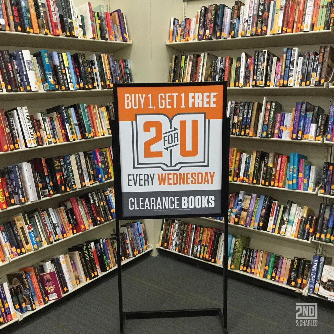2ndandcharles's tweet image. BUY 1, GET 1 FREE today only on all clearance books at #2ndandCharles. Take advantage of our #2ForU Wednesday deal.
