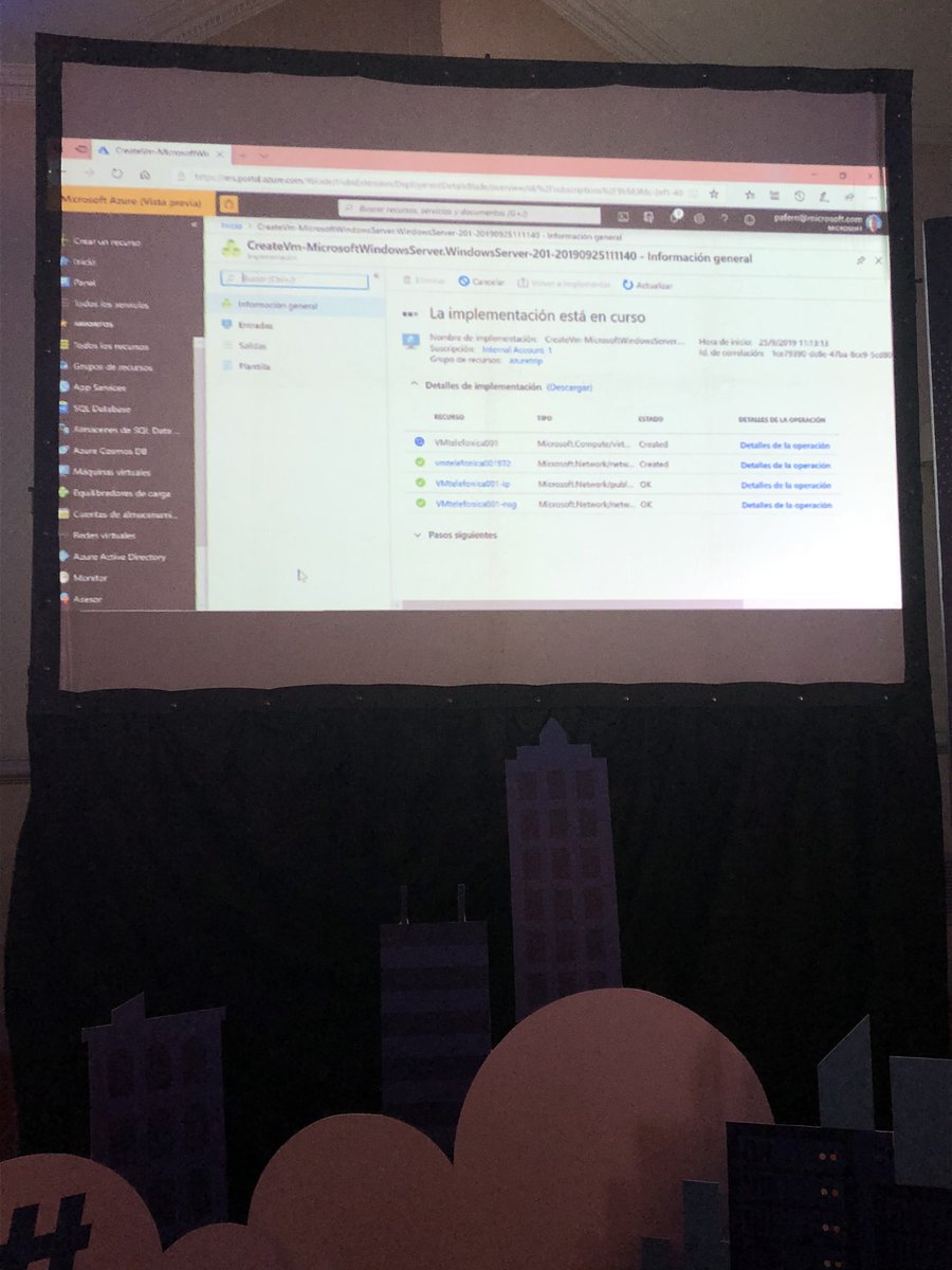 Creamos una máquina virtual en la costa este de EEUU desde el portal de AZURE en simples pasos y no tomo más que 5 minutos. <a href="/MoviNegociosArg/">MoviNegociosArg</a> @MSFTArgentina #azurecloudtrip