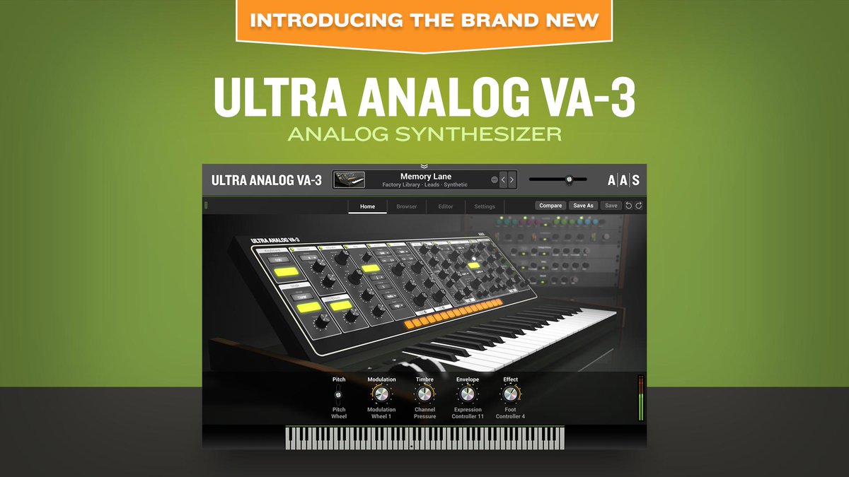 AAS_News's tweet photo. CHECK IT OUT! Introducing the brand new Ultra Analog VA-3 #analog #synthesizer OUT NOW! https://t.co/8WVIF0c1R3 #ultraanalog #VA-3 #plugin  #aas #synth #vst #multitimbral https://t.co/qXajFxnaSZ