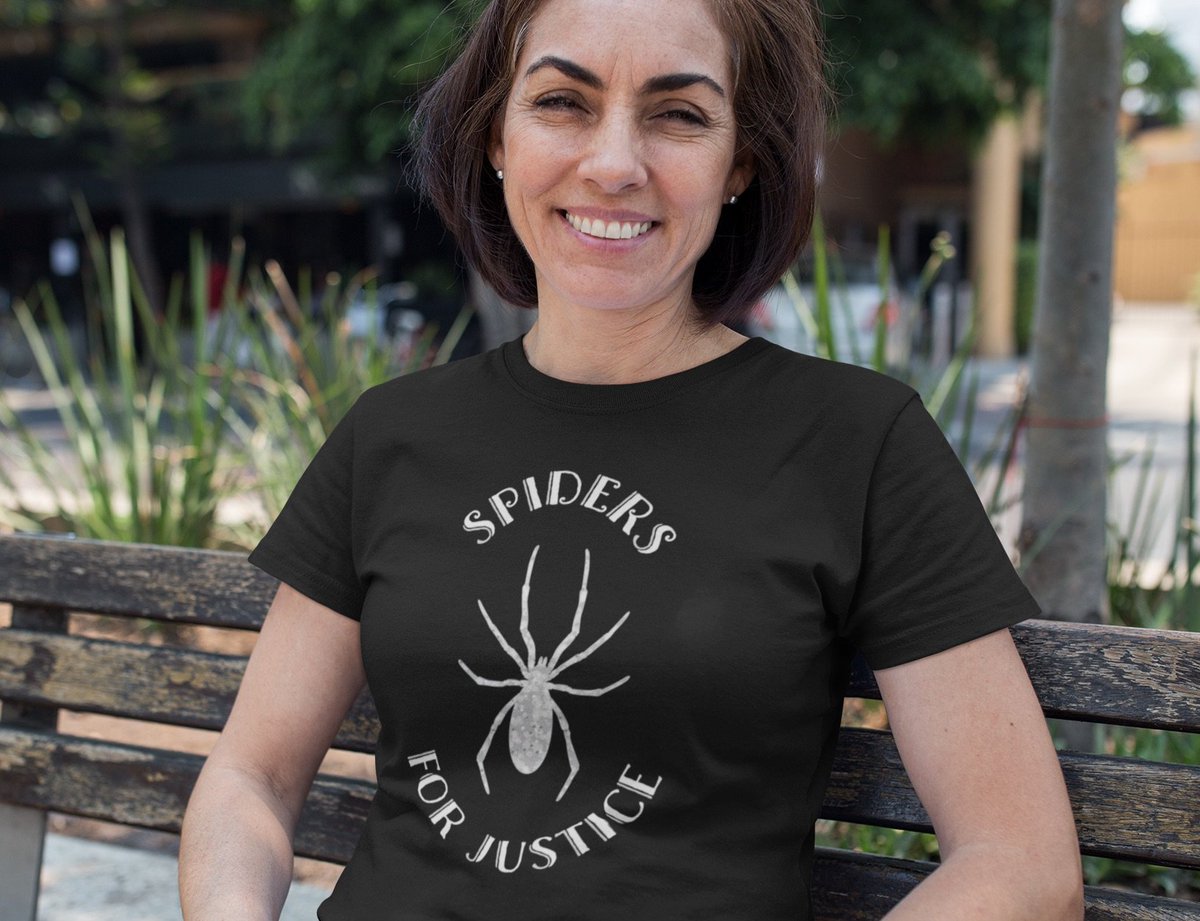StowShirts's tweet photo. @lilianedwards @DrNSearle @SianeP We do have a spider shirt - https://t.co/MtueW3bzje but the one that went viral on eBay and twitter yesterday is a glitter vinyl heat transfer which isn't something we do. https://t.co/CXeYeslN3v