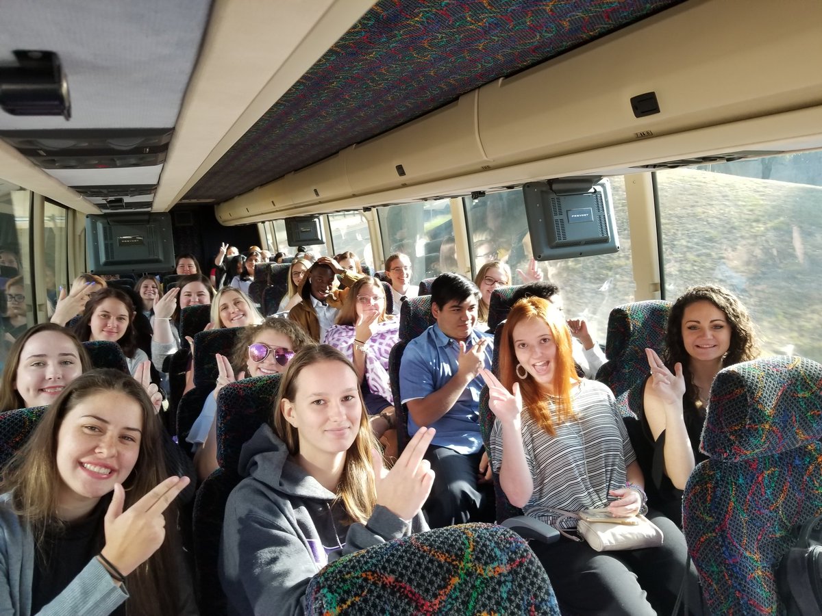 SFAHospitality's tweet photo. @ttianews We've got 46 #lumberjacks heading your way for Student Day at #txsummit19 https://t.co/A5glktHzwF