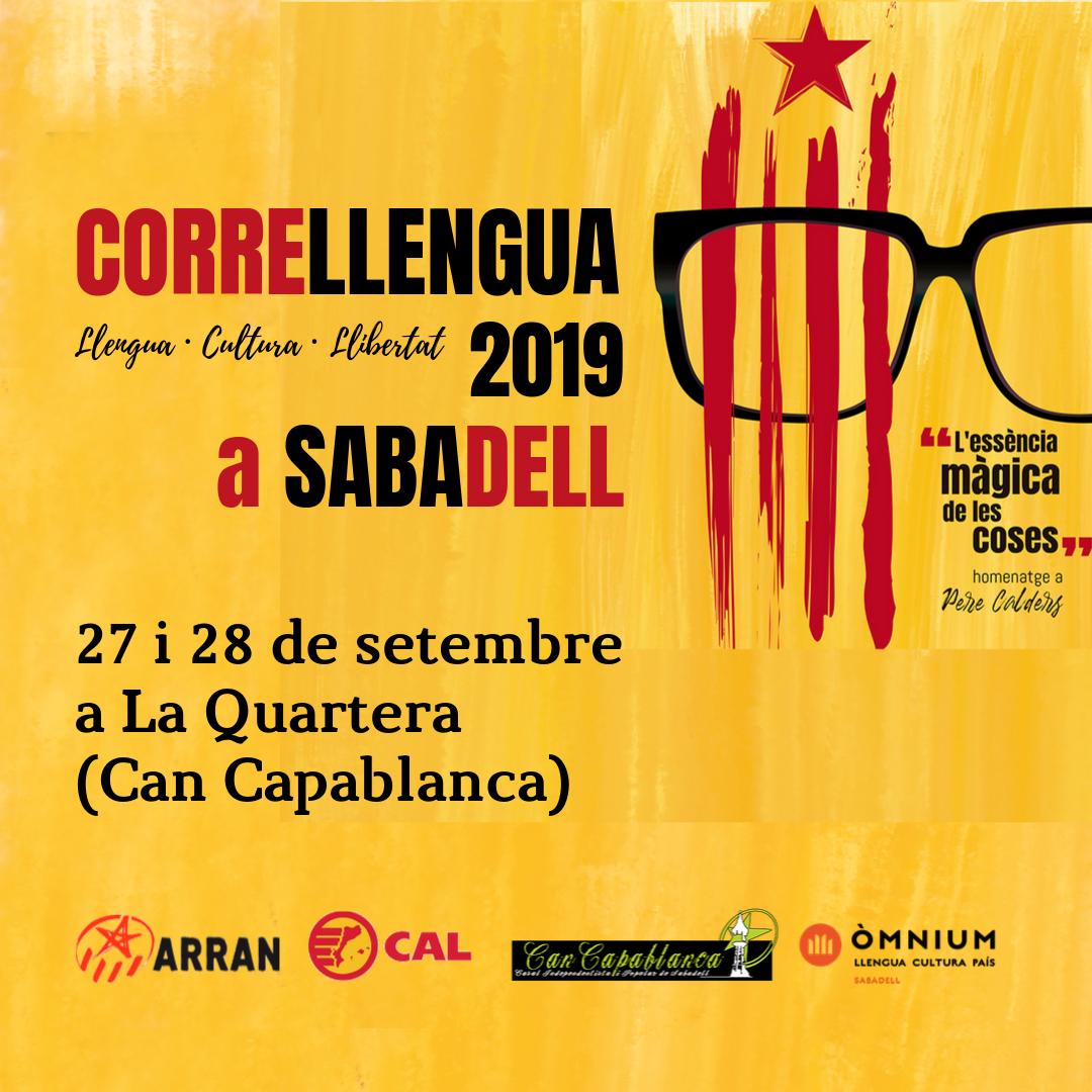 .<a href="/OmniumSabadell/">Òmnium Sabadell</a>, <a href="/cancapablanca/">Can Capablanca</a>, <a href="/ArranSbd/">Arran Sabadell</a> i <a href="/CAL_cat/">Coordinadora d'Associacions per la Llengua (CAL)</a> organitzen el #Correllengua2019 a #Sabadell, dedicat a l'escriptor Pere Calders. Demà i dissabte es duran a terme les diferents activitats a <a href="/LaQuartera/">La Quartera</a> bit.ly/2lbLLNq