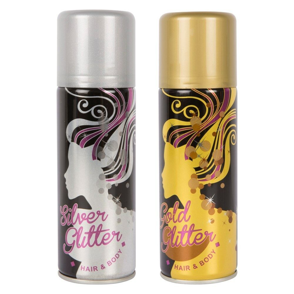 Hair and Body Glitter Spray, Gold Glitter Spray, Silver Glitter