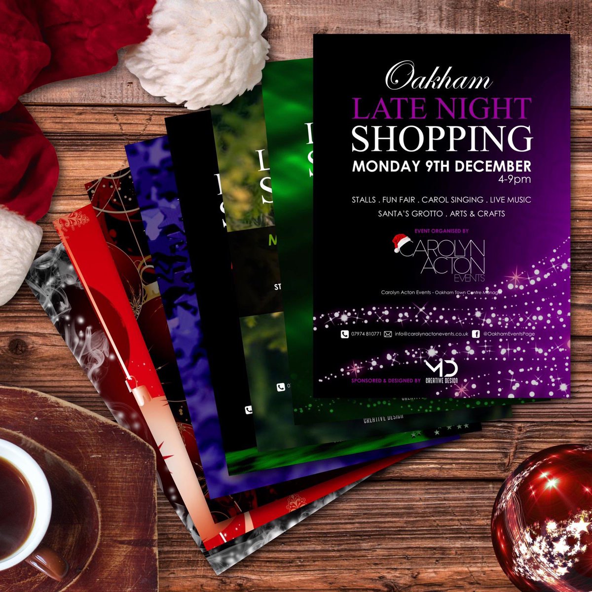 Love the artwork for this years <a href="/OakhamLateNight/">Carolyn Acton-Reed</a> organised by <a href="/CarolynActon/">Carolyn Acton Events</a> 🎅🏻