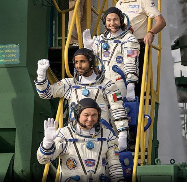 ahmad_belhoul's tweet photo. Today, we witness an extraordinary mission, which will be proudly remembered by generations to come. #UAE officially joins the International Space Sector with the efforts of our ambitious Emirati youth https://t.co/7C3F9yzYPa