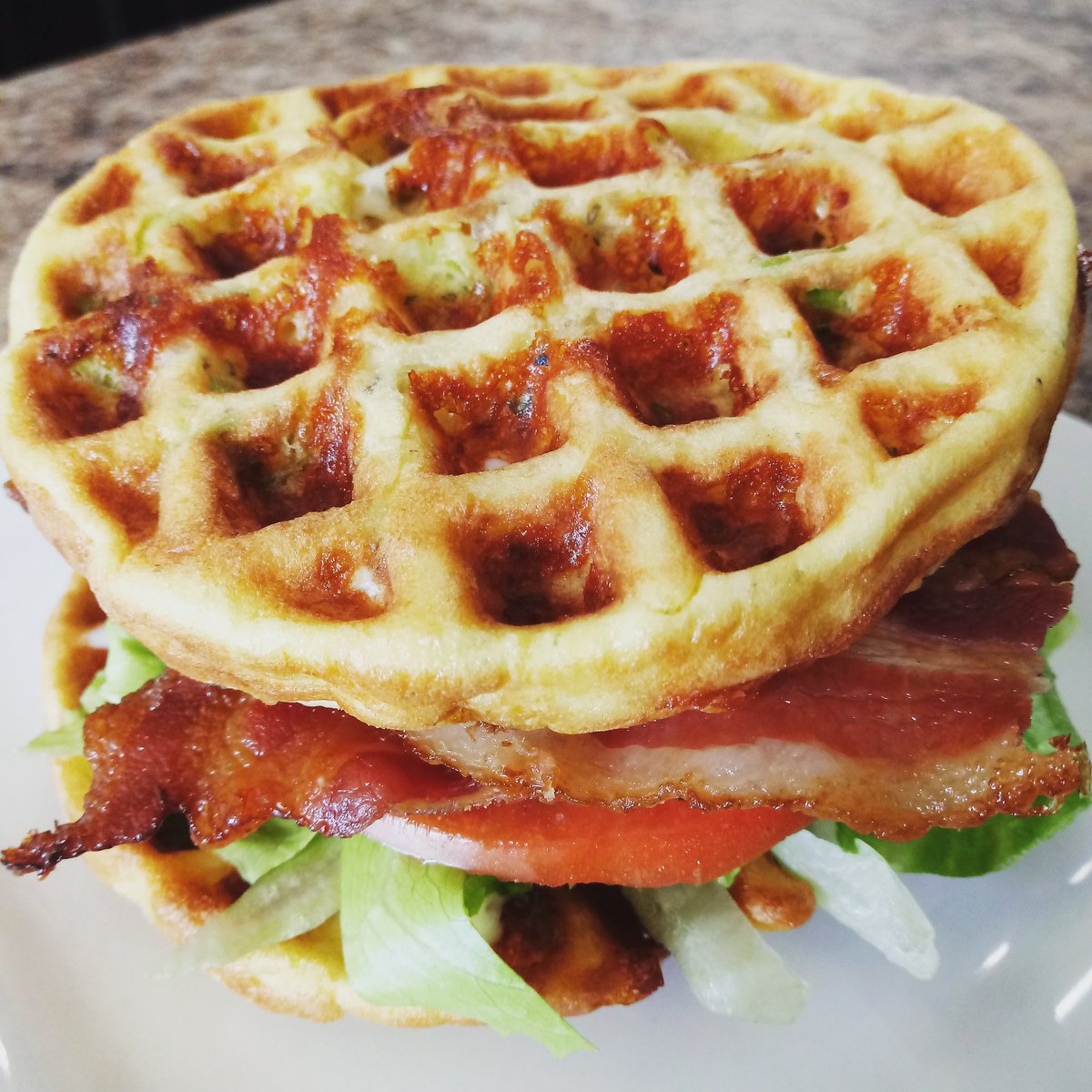 MackSafford's tweet photo. Keto BLT Chaffle for Breakfast!😋 #keto #ketodiet #lowcarb #ketoweightloss #ketosis #ketogenicdiet #ketogenic #ketofam #weightloss #ketomeals #ketotransformation #ketolifestyle https://t.co/khceHbDnDy
