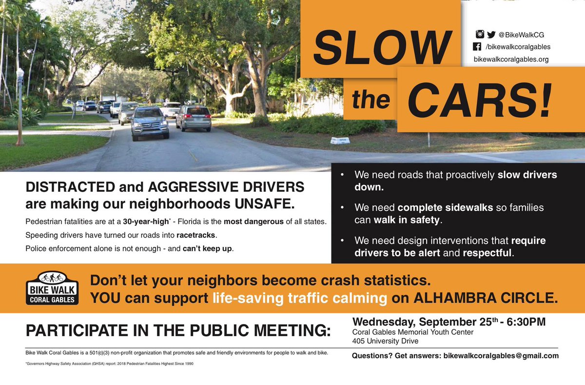 BikeWalkCG's tweet photo. Don’t forget to come out TODAY at 6:30pm to make your voice heard on the design of Alhambra Circle. 
Don’t let other voices drown out the need for safety on this important walking and biking route in our city. 
https://t.co/JRkcI9u488 https://t.co/kLZ22ck2BY